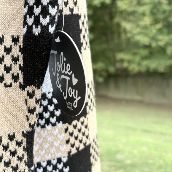 MWT-Jolie & Joy Women’s Checkered Knit Dress – Size Large - Picture 4 of 7